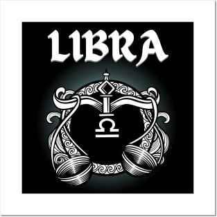 Libra Scales Gothic Style Posters and Art